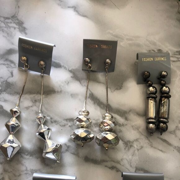 VINTAGE Drop Earrings Lot of 5 Retro NOS - Picture 3 of 4